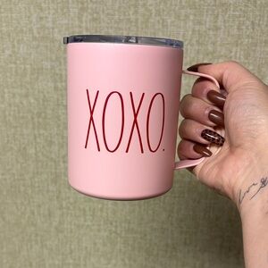 Pink XOXO Mug with Lid